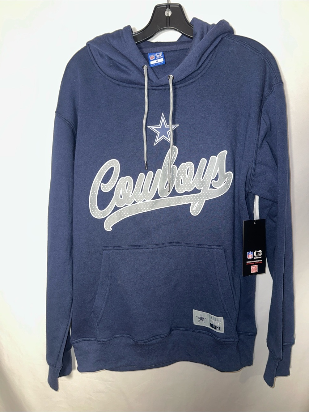 NFL Cowboys Navy Crewneck Pullover Hoodie